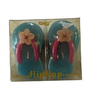 TAG Set of 2 Floating Candles Flip-flop Sandals Blue - Vintage